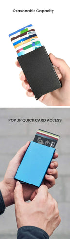 RFID Blocking Smart Wallet – Pop Up Card Holder