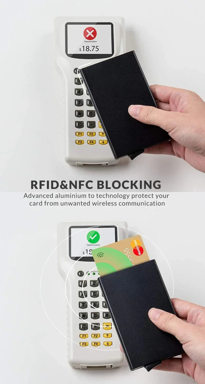 RFID Blocking Smart Wallet – Pop Up Card Holder